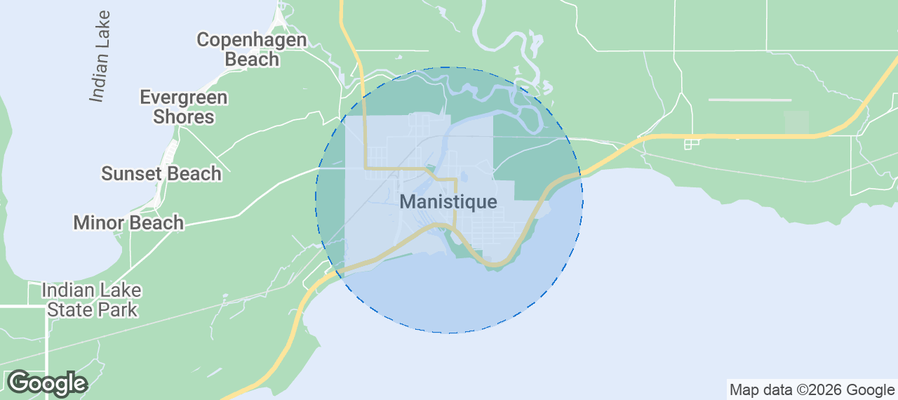 Manistique Airbnb map